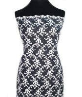 Gyöngyözött apró virágos csipke - WHITE (feh�r)